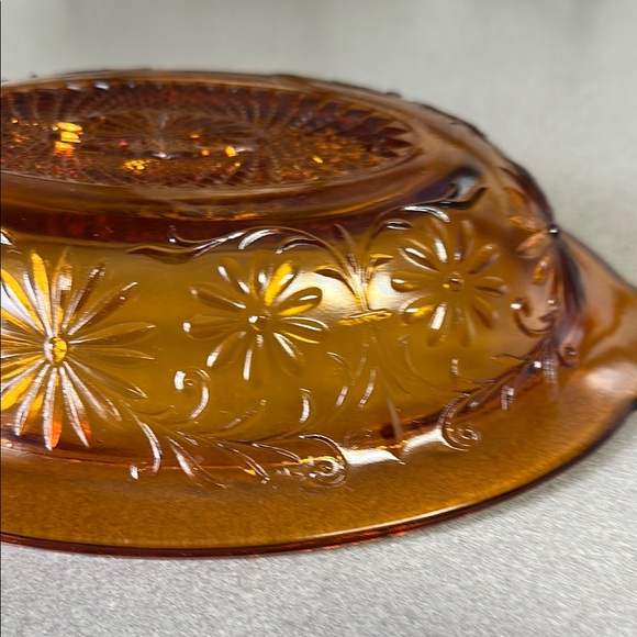 Amber Glass Serving Bowl - Picture 8 of 13